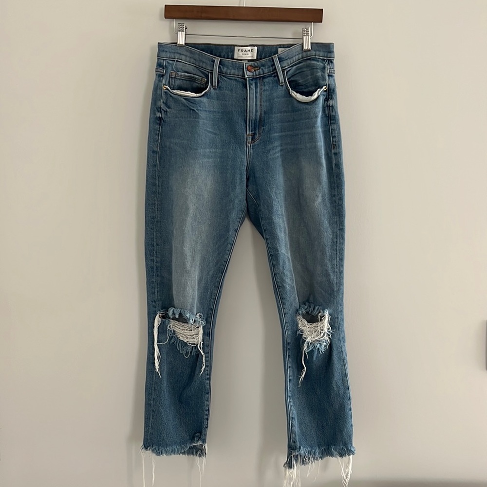 FRAME “Le Nouveau” Straight Leg Jeans, Size 32
